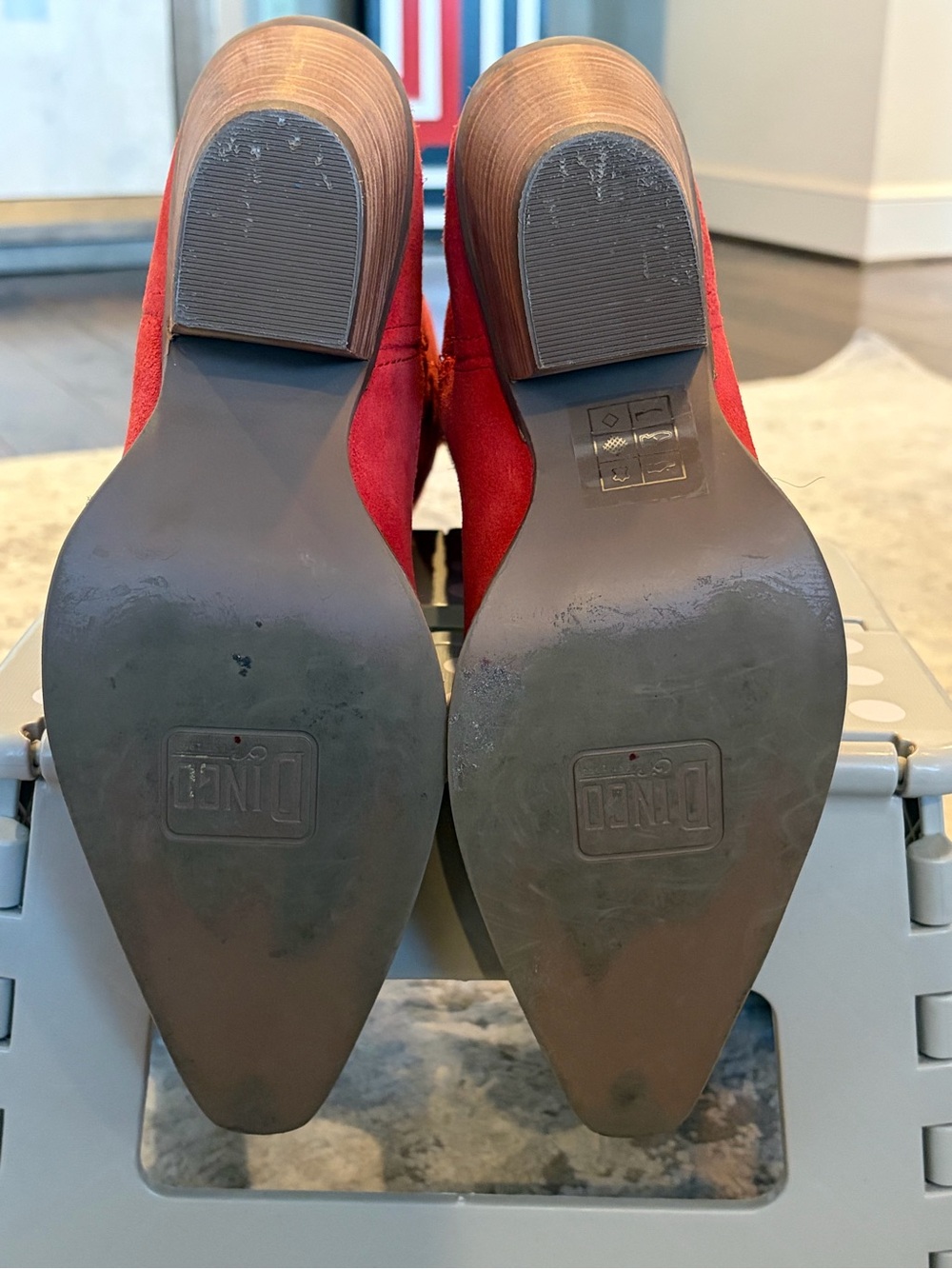 dingo Thunder Road Western Boots Red Suede - Picture 6 of 8